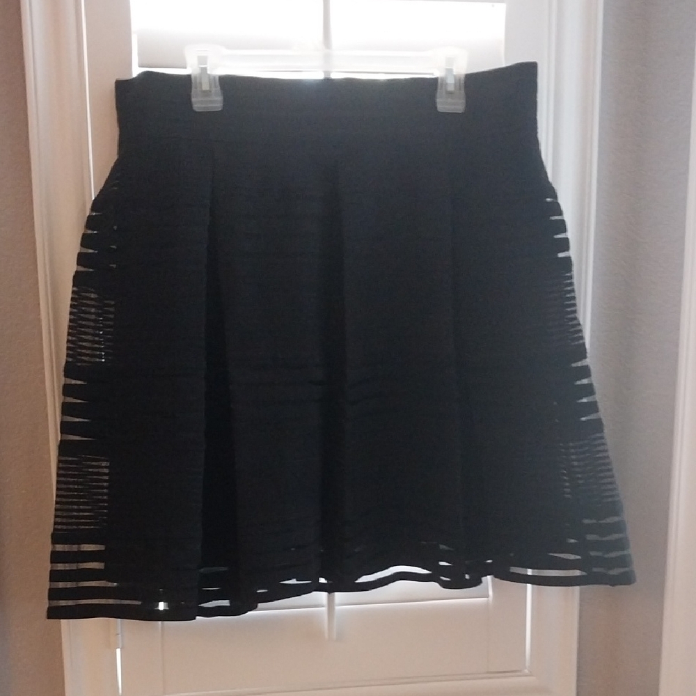 Elegant Black Pleated Skirt